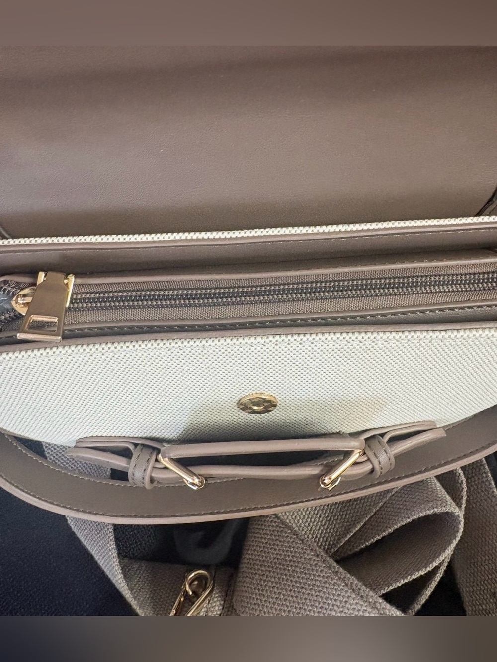 NWOT! GUCCIinspired Canvas Saddle Crossbody Bag - Picture 8 of 10